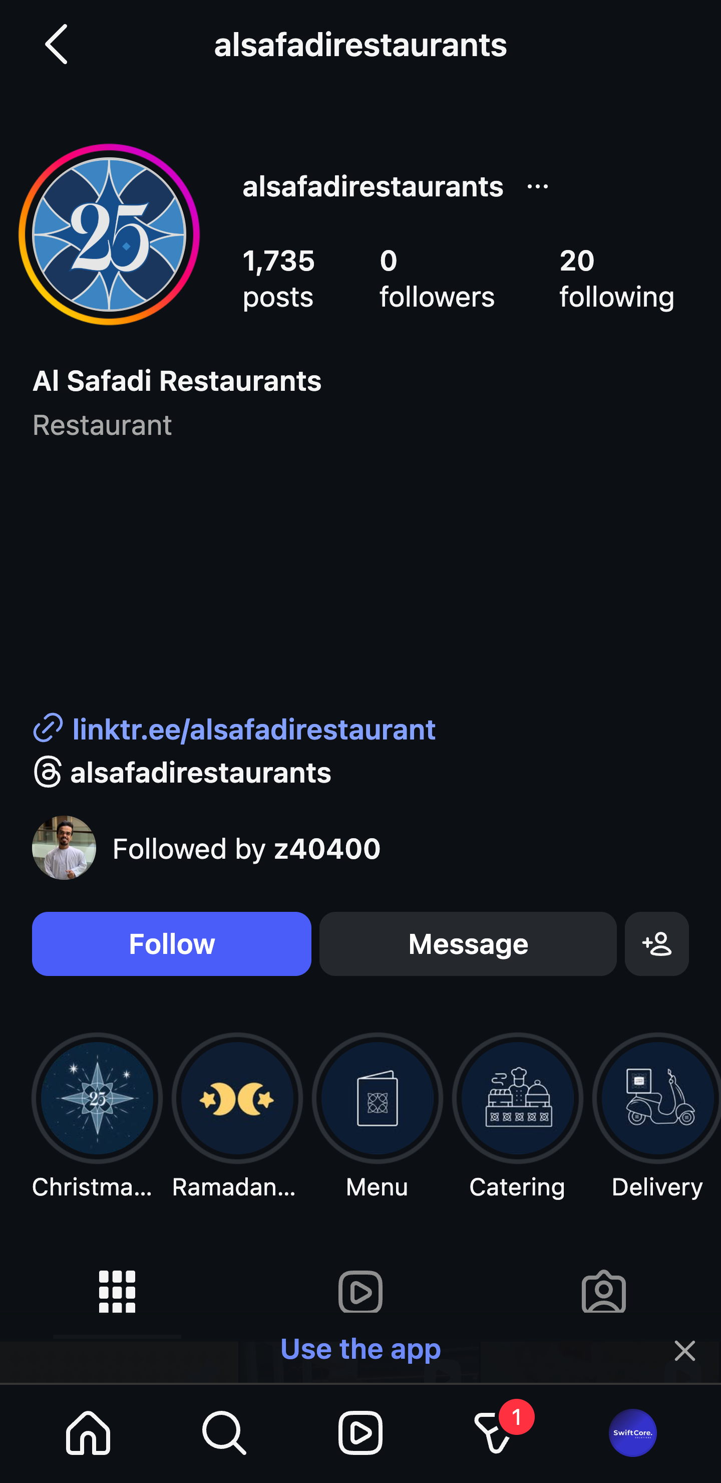 Al Safadi Instagram Before - 0 Followers