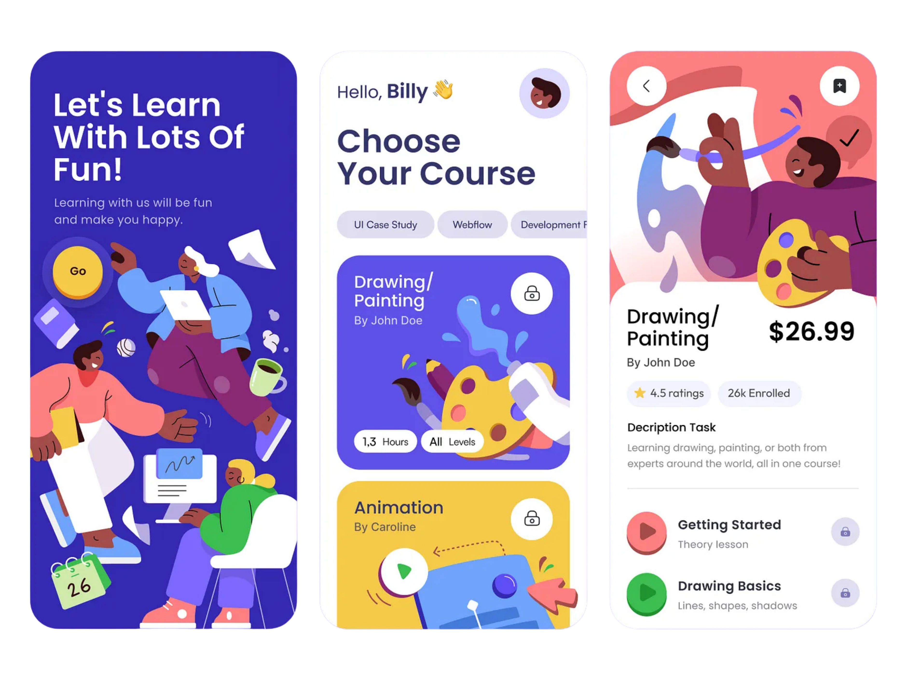Learning App Interface